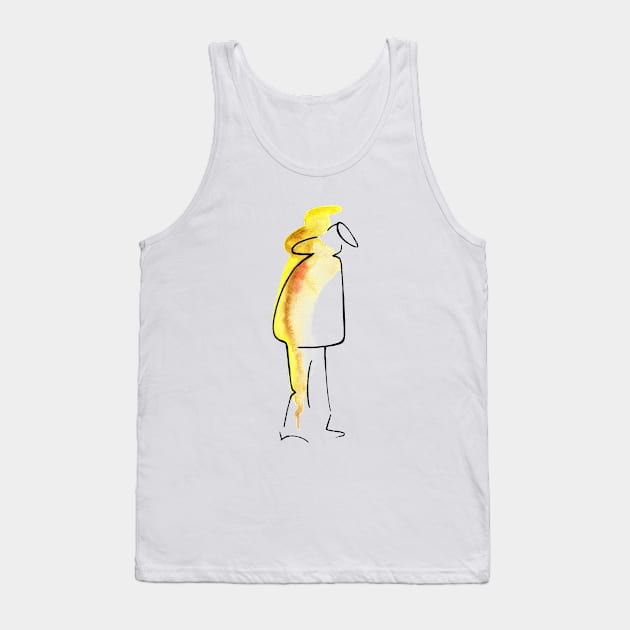 Chin Up Tank Top by Maria Mi Art